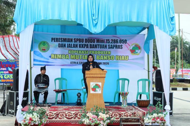 Buat Terobosan, Koperasi Rimba Mutiara Banso di Siak Kini Punya SPBU Mini