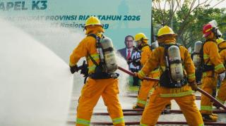 Dihadiri Sekda, Region Office PTPN IV Regional III Jadi Pusat Kegiatan Apel Peringatan Bulan K3 Tingkat Riau