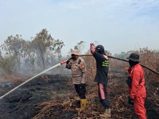 Karhutla di Kebun Sawit Landa Bengkalis, Kapolres: Sebagian Sudah Berhasil Dipadamkan